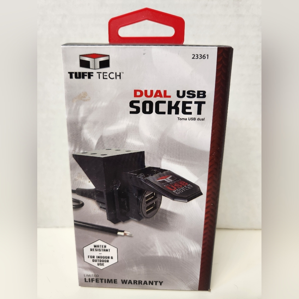 Tuff Tech Dual USB Socket, 2.4A, Indoor & Outdoor Use